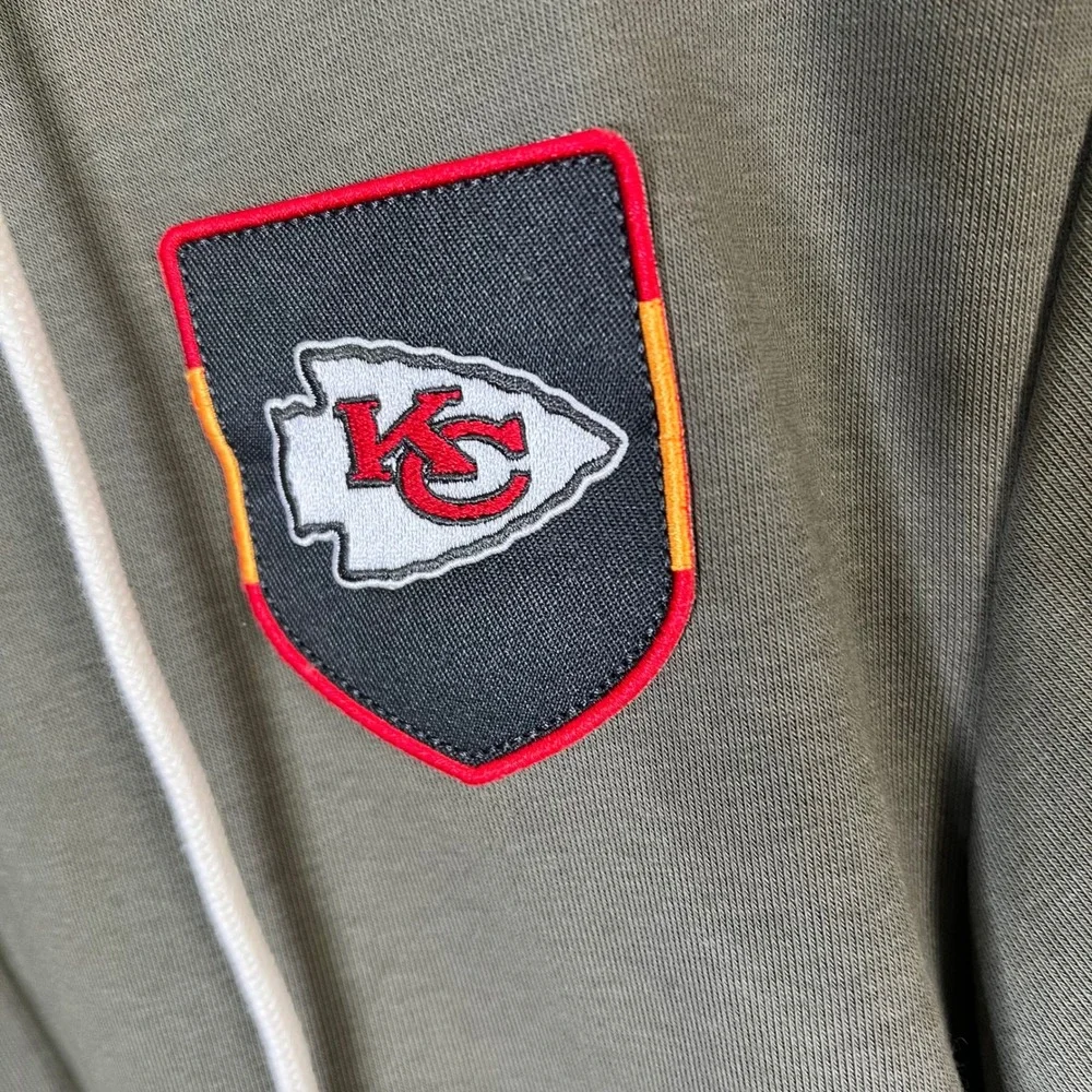 Nike Hoodie Kansas City Chiefs Salute to Service Mens Size S Green New Pullover